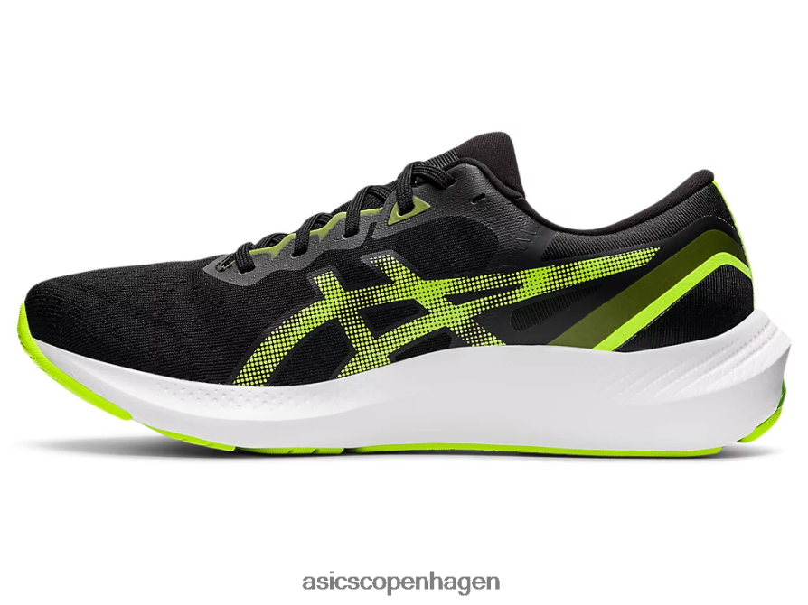 Asics gel-puls 13 sort/farlig grøn Z206F61495