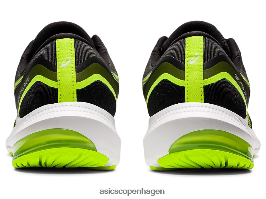Asics gel-puls 13 sort/farlig grøn Z206F61495