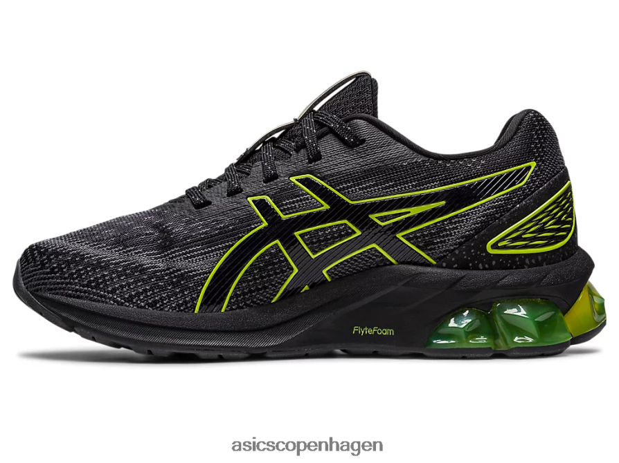 Asics gel-quantum 180 vii folkeskole sort/neon lime Z206F64300