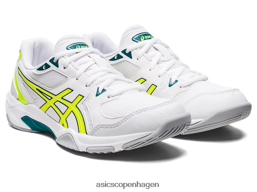 Asics gel-raket 10 hvid/sikkerhedsgul Z206F62808