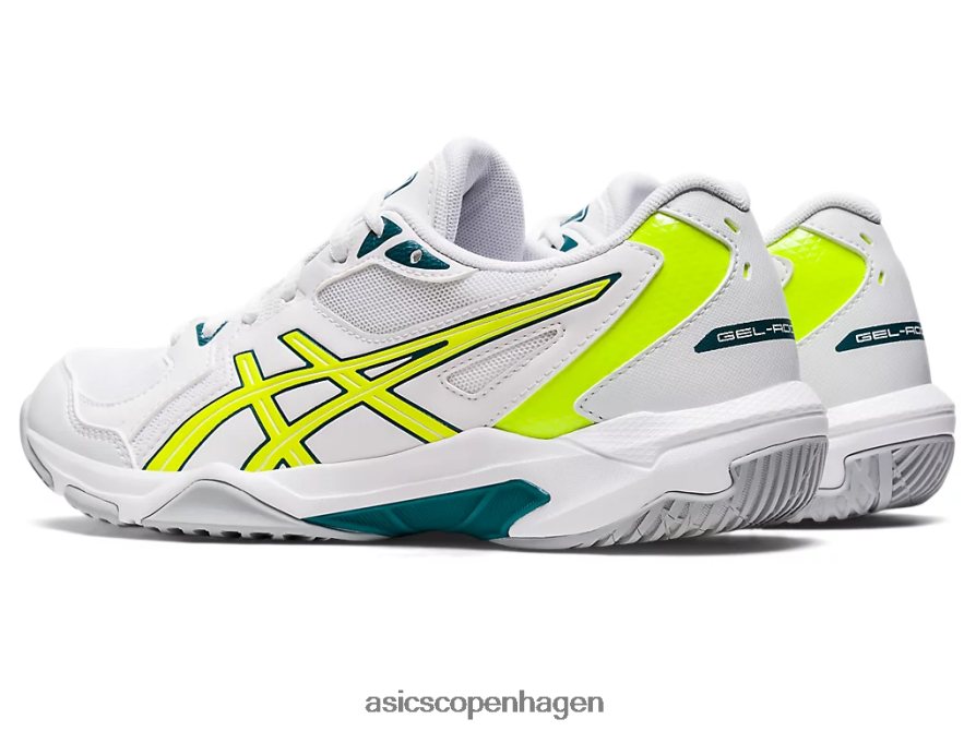 Asics gel-raket 10 hvid/sikkerhedsgul Z206F62808