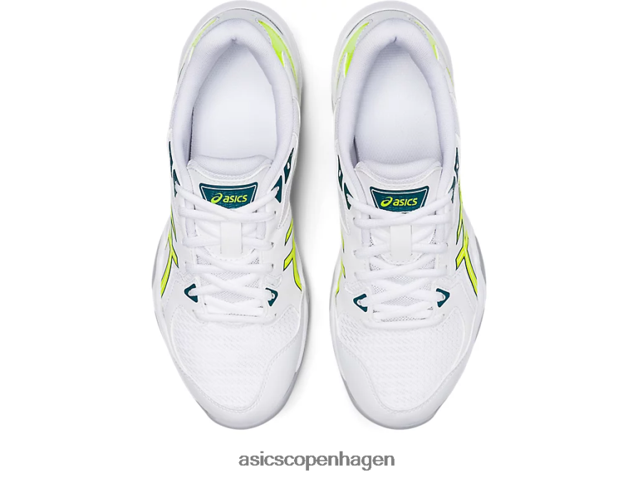 Asics gel-raket 10 hvid/sikkerhedsgul Z206F62808