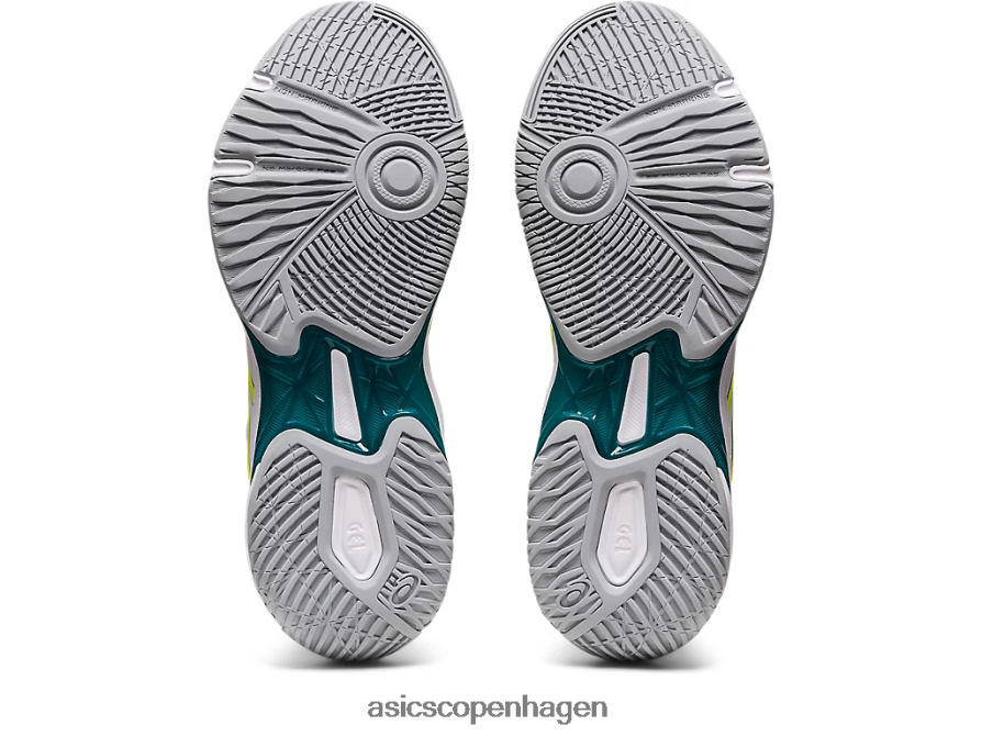 Asics gel-raket 10 hvid/sikkerhedsgul Z206F62808