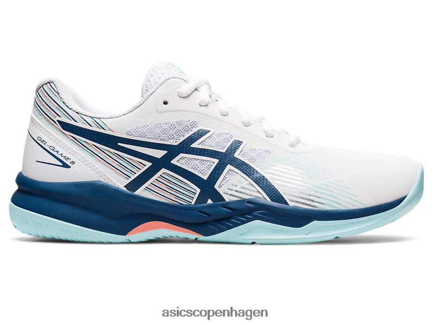 Asics gel-spil 8 hvid/lys indigo Z206F63532