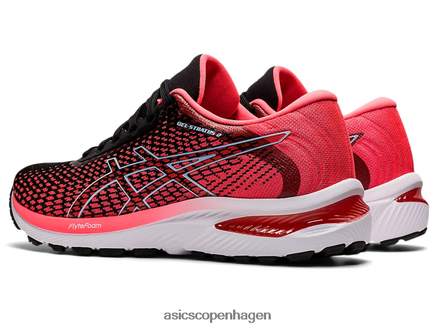 Asics gel-stratus 2 strik flammende koral/sort Z206F62663