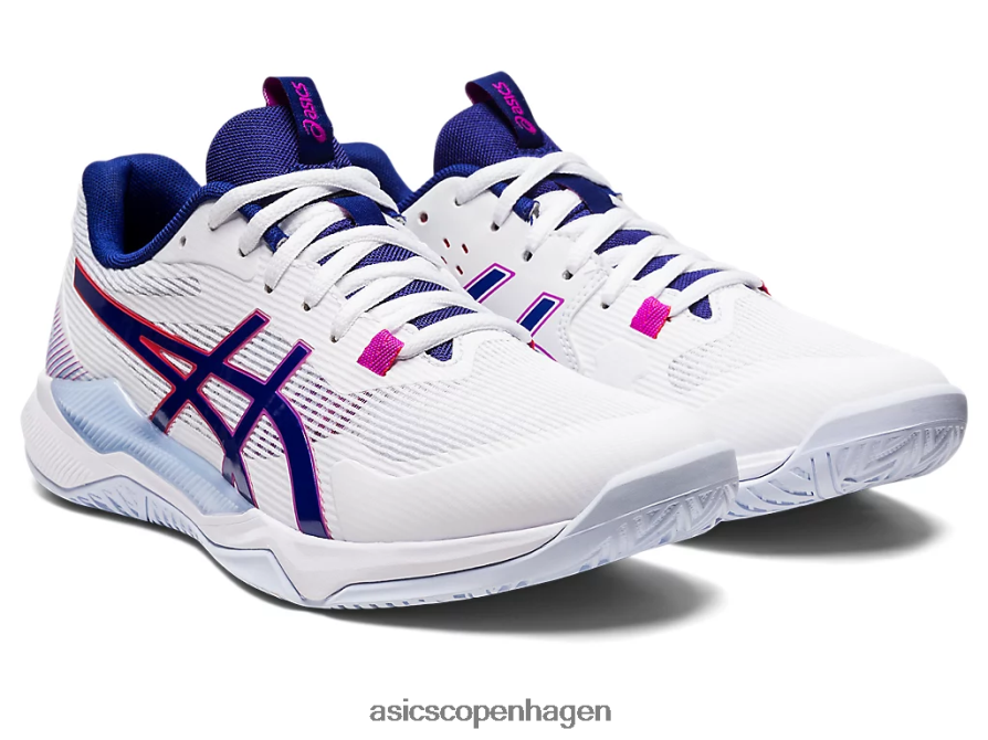 Asics gel-taktik hvid/dykke blå Z206F63093