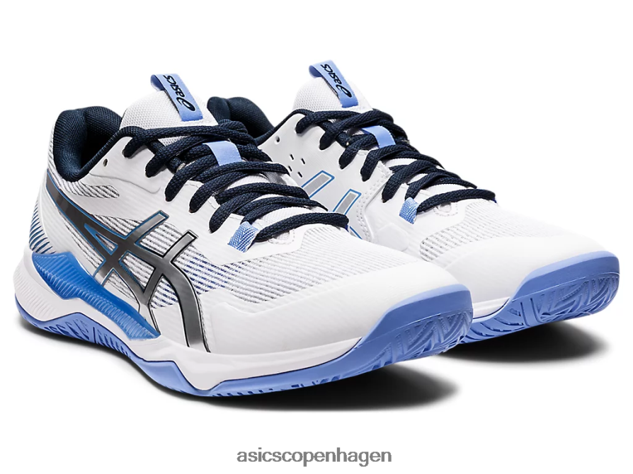 Asics gel-taktik hvid/periwinkle blå Z206F63591