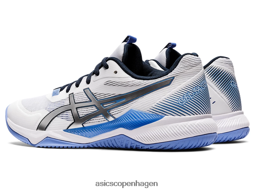 Asics gel-taktik hvid/periwinkle blå Z206F63591