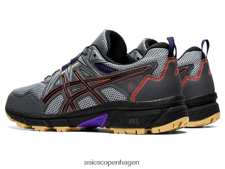 Asics gel-venture 8 bred bærer grå/rød mursten Z206F63938