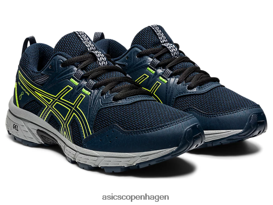 Asics gel-venture 8 klasse skole fransk blå/hazard grøn Z206F64505