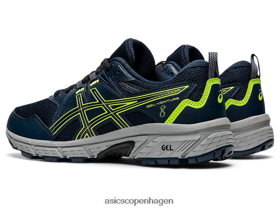 Asics gel-venture 8 klasse skole fransk blå/hazard grøn Z206F64505