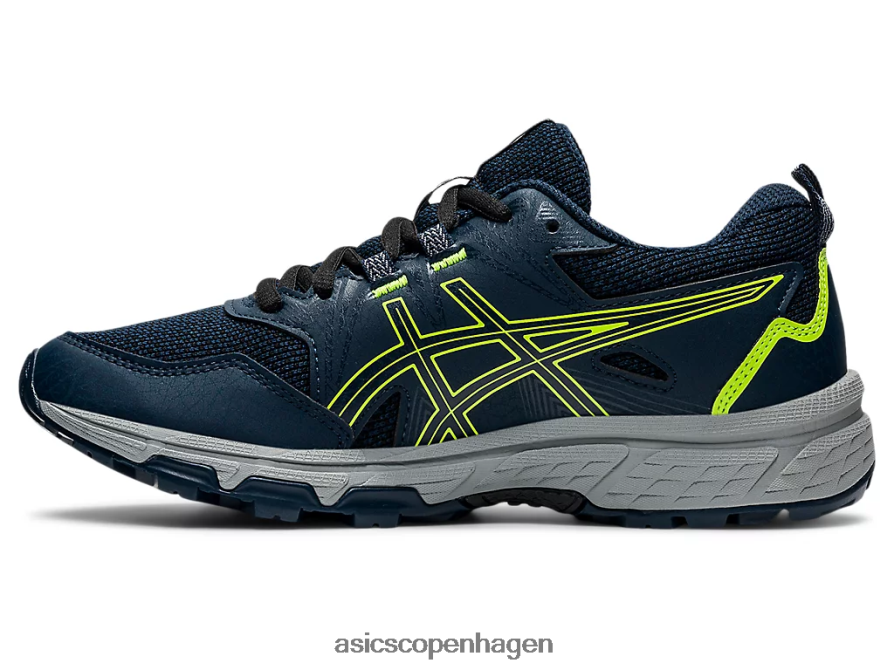 Asics gel-venture 8 klasse skole fransk blå/hazard grøn Z206F64505