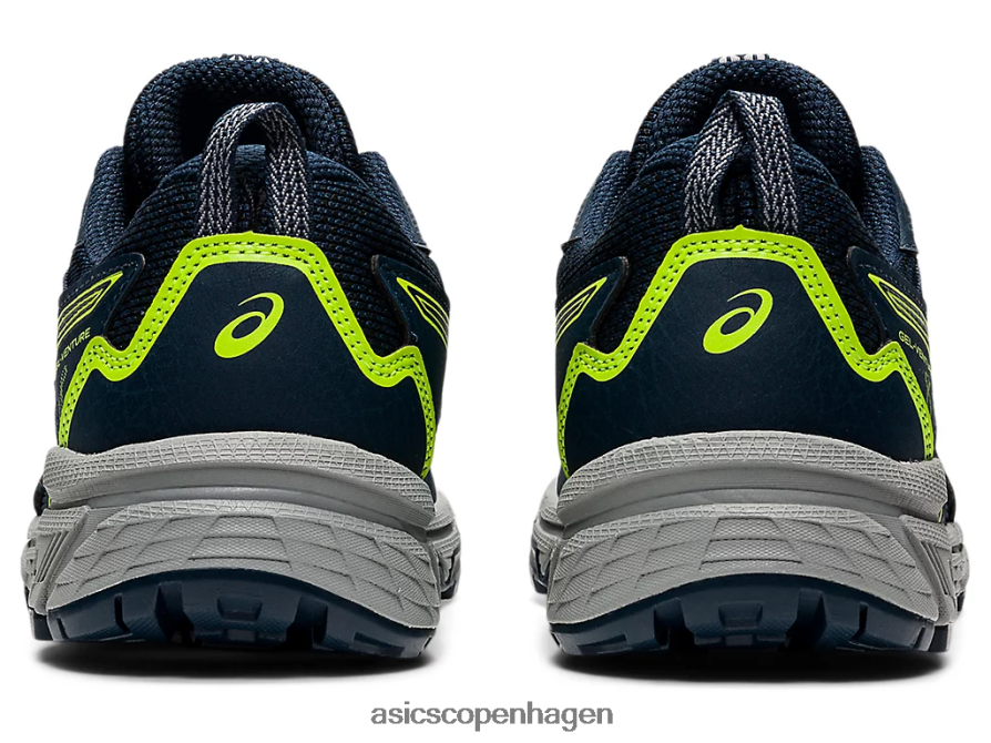 Asics gel-venture 8 klasse skole fransk blå/hazard grøn Z206F64505