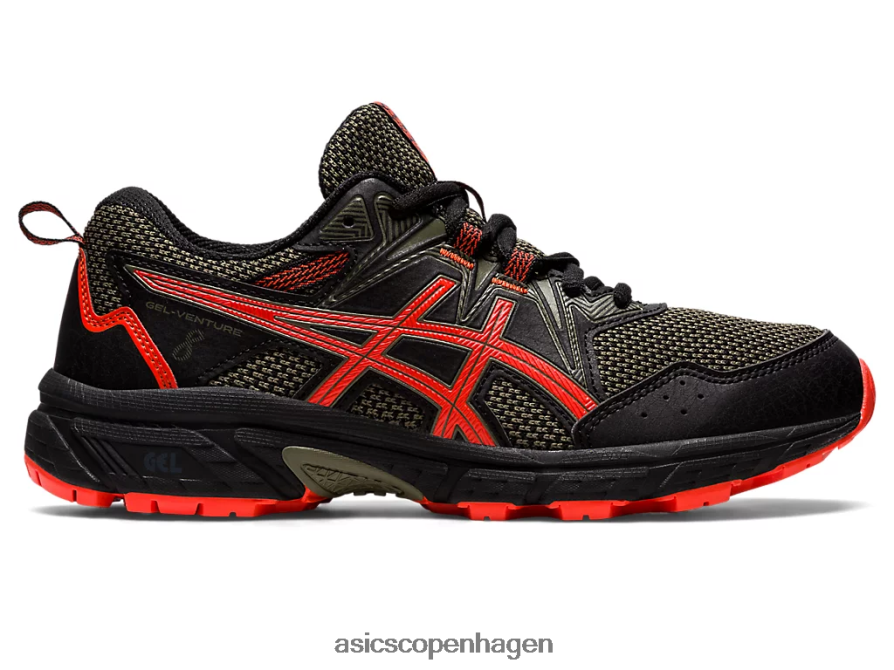 Asics gel-venture 8 klasse skole sort/cherry tomat Z206F64389