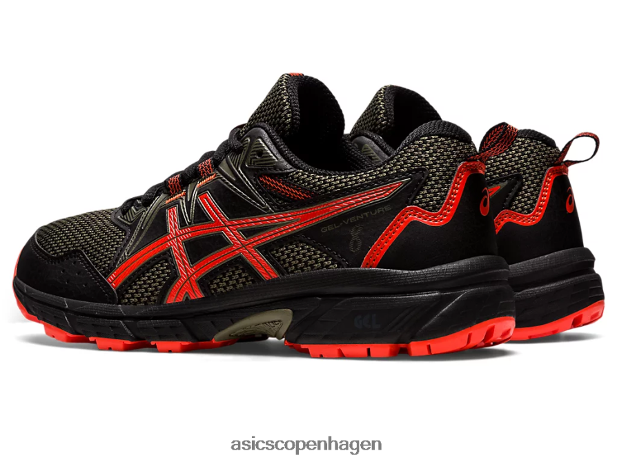 Asics gel-venture 8 klasse skole sort/cherry tomat Z206F64389