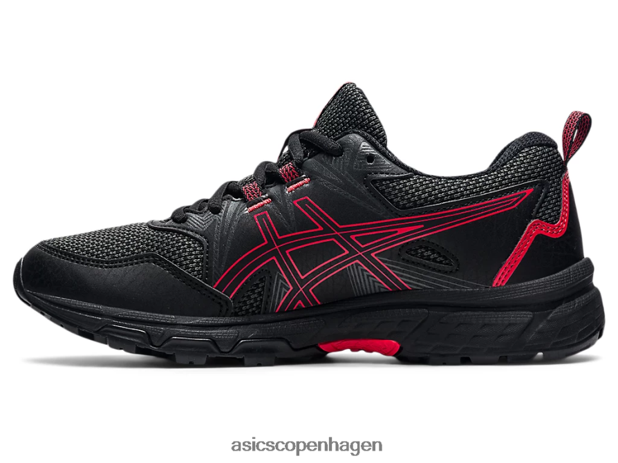 Asics gel-venture 8 klasse skole sort/elektrisk rød Z206F64508