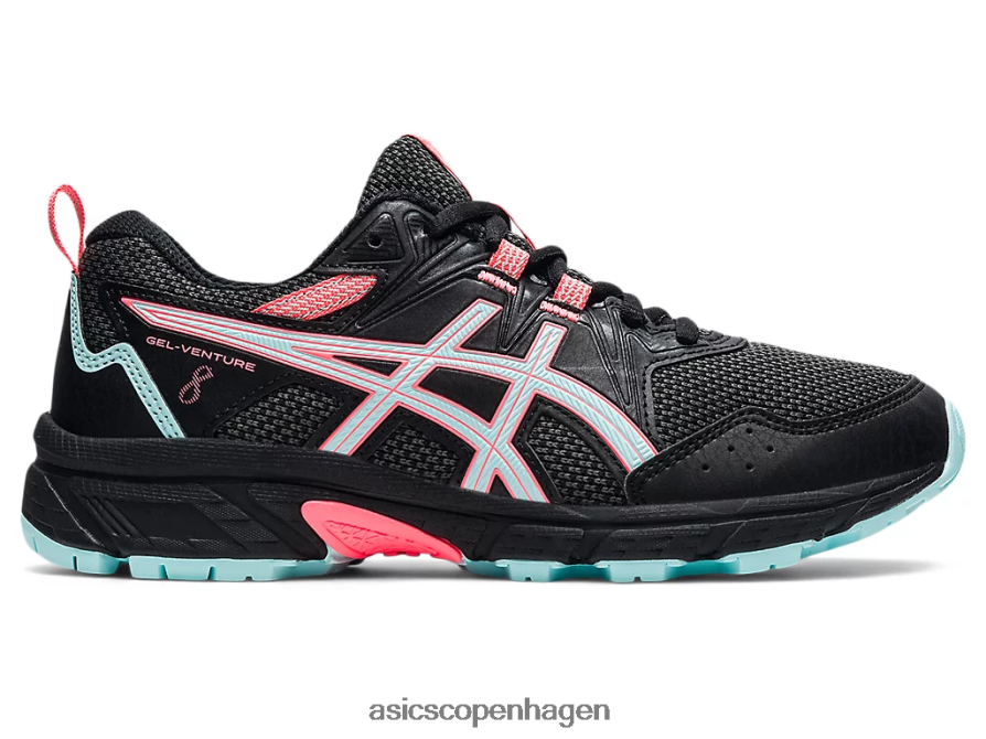 Asics gel-venture 8 klasse skole sort/klar blå Z206F64510