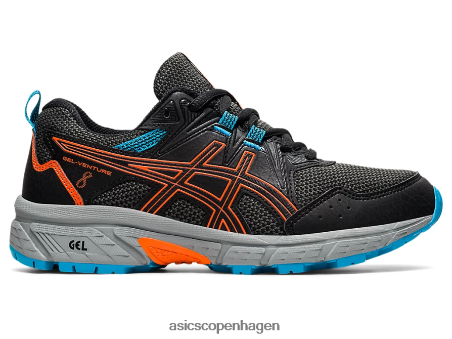 Asics gel-venture 8 klasse skole sort/morgenfrue orange Z206F64496