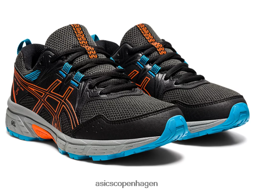 Asics gel-venture 8 klasse skole sort/morgenfrue orange Z206F64496