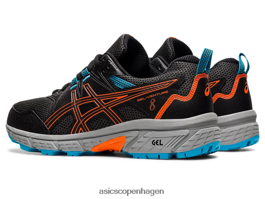 Asics gel-venture 8 klasse skole sort/morgenfrue orange Z206F64496