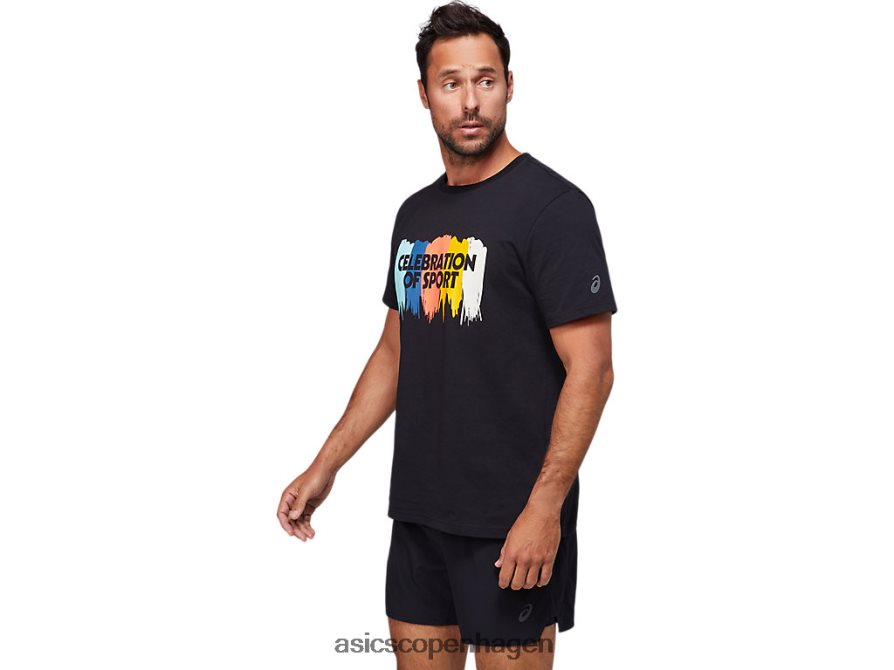 Asics grafisk kortærmet top ydeevne sort Z206F61757