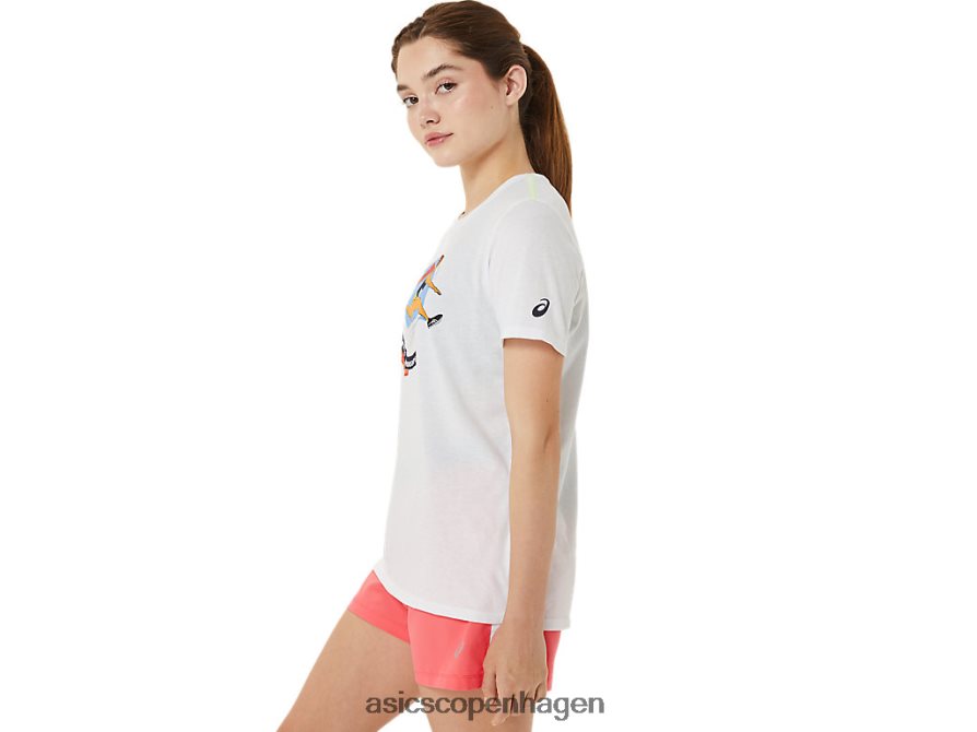 Asics grafisk kortærmet wch strålende hvid Z206F63215