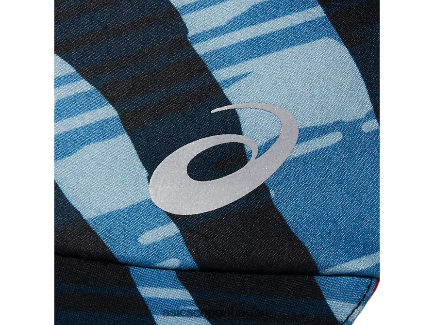 Asics grafisk vævet kasket azurblå/cherrytomat Z206F6973