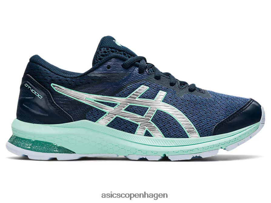 Asics gt-1000 10 klasse skole tordenblå/rent sølv Z206F64434