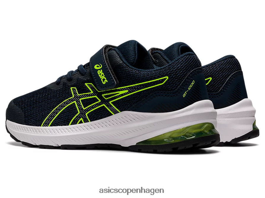Asics gt-1000 11 førskole fransk blå/hazard grøn Z206F64457