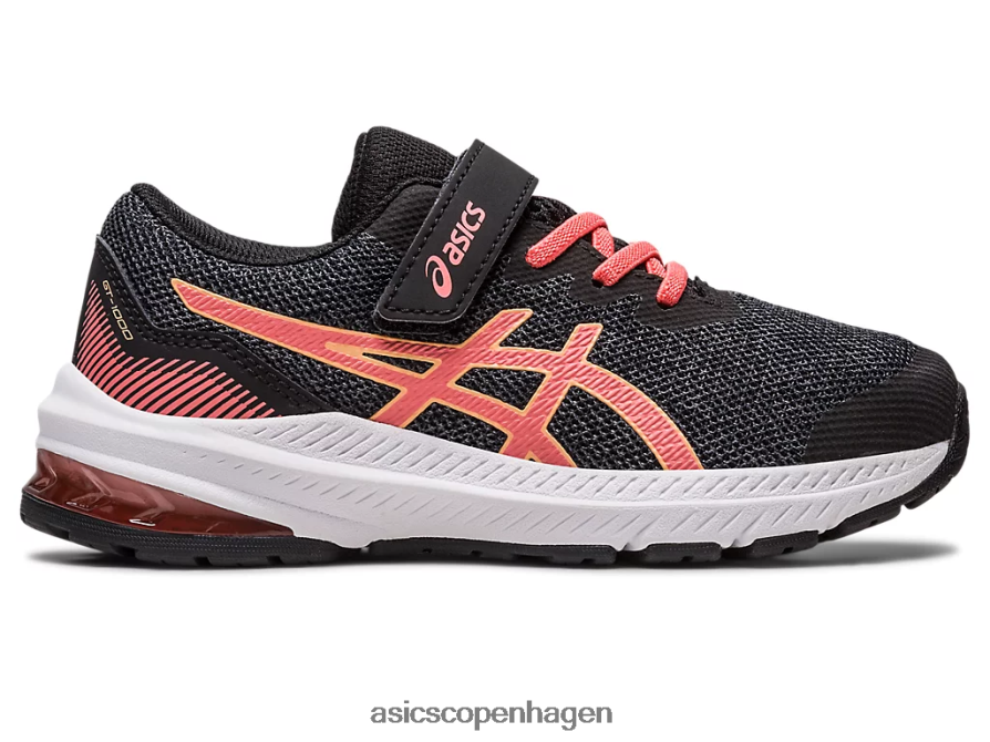 Asics gt-1000 11 førskole sort/papaya Z206F64296