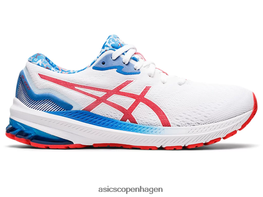 Asics gt-1000 11 hvid/elektrisk rød Z206F63210