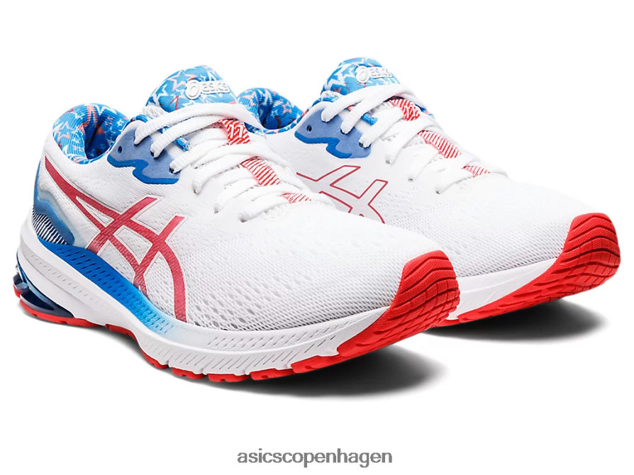 Asics gt-1000 11 hvid/elektrisk rød Z206F63210