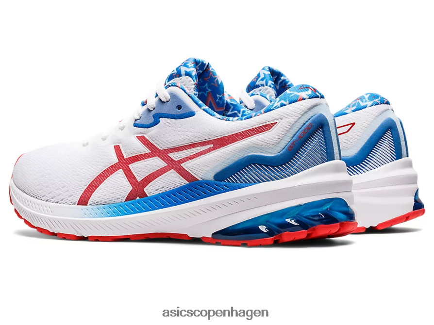 Asics gt-1000 11 hvid/elektrisk rød Z206F63210