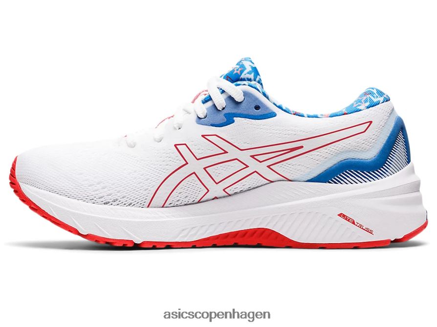 Asics gt-1000 11 hvid/elektrisk rød Z206F63210