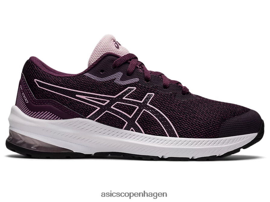 Asics gt-1000 11 klasse skole dyb blomme/knap rose Z206F64446