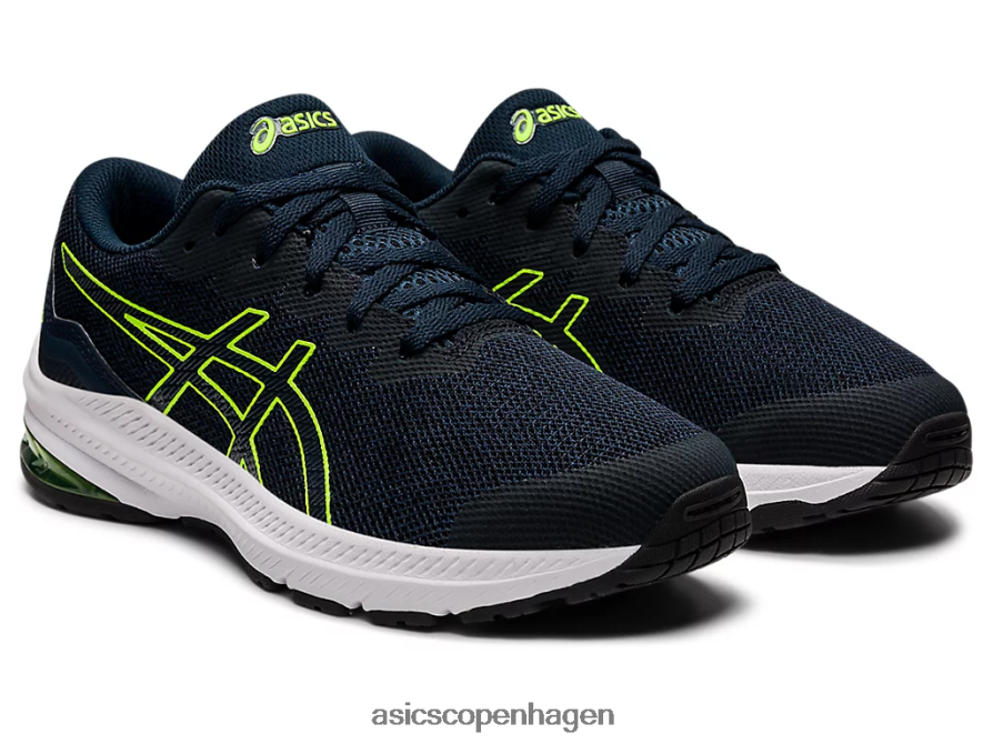 Asics gt-1000 11 klasse skole fransk blå/hazard grøn Z206F64405