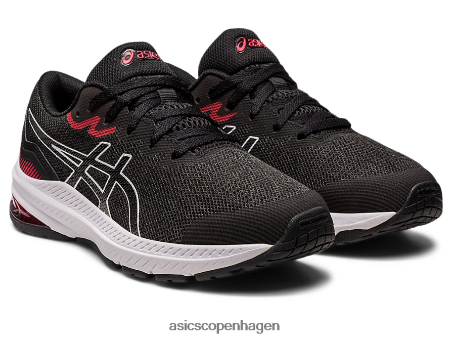 Asics gt-1000 11 klasse skole sort/elektrisk rød Z206F64255