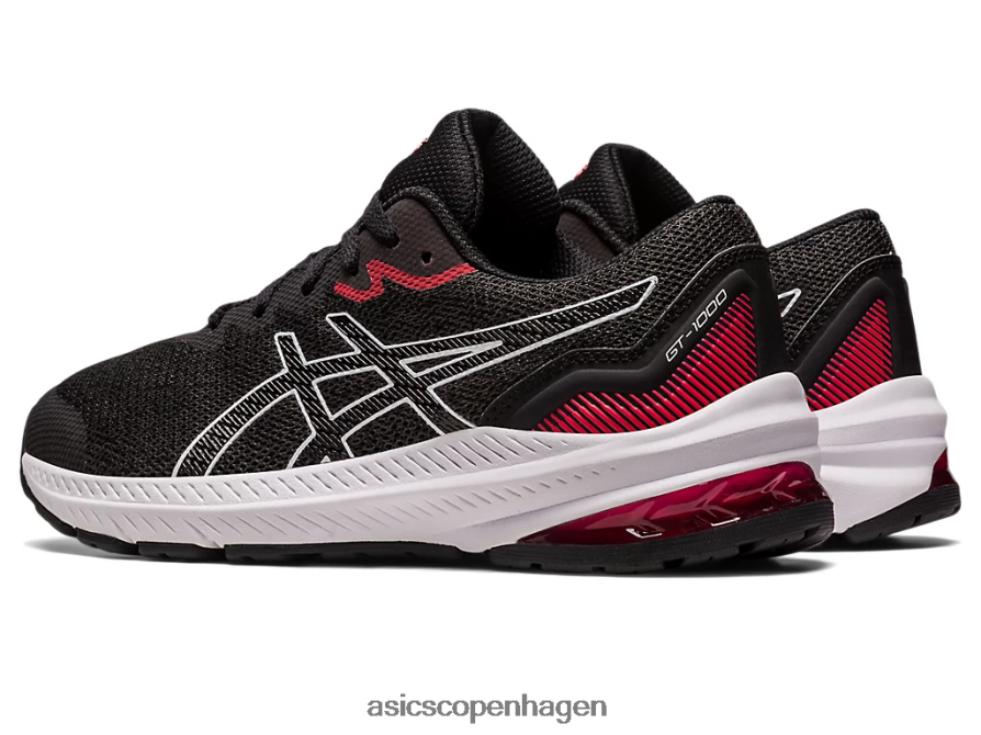 Asics gt-1000 11 klasse skole sort/elektrisk rød Z206F64255
