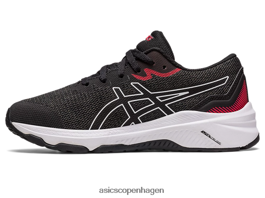 Asics gt-1000 11 klasse skole sort/elektrisk rød Z206F64255