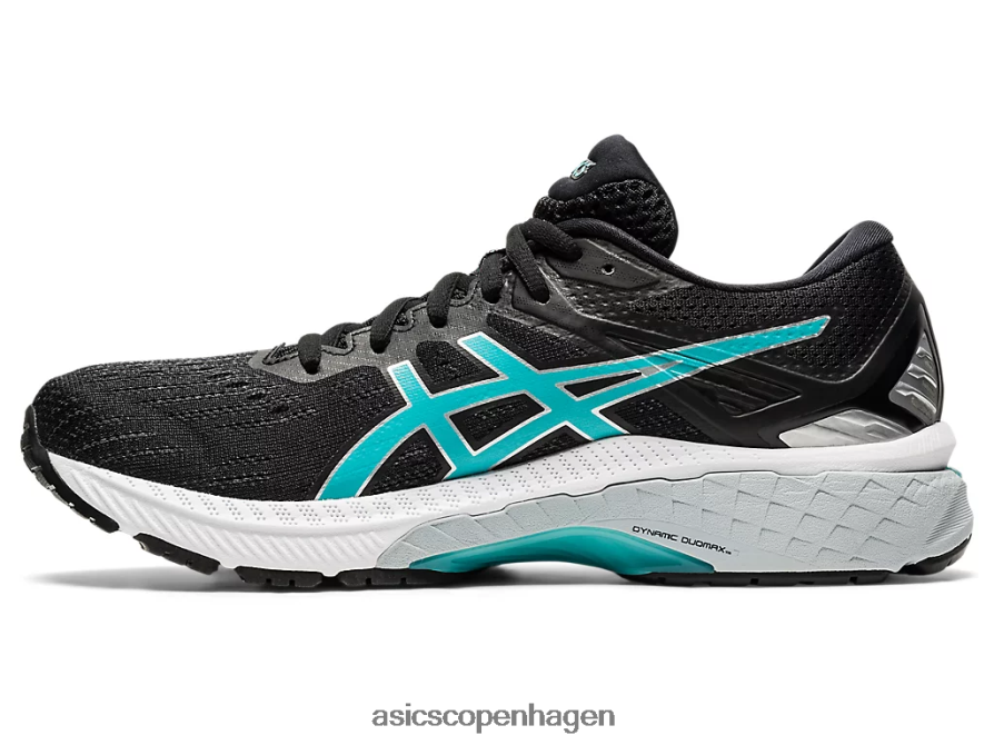 Asics gt-2000 9 sort/techno cyan Z206F64125