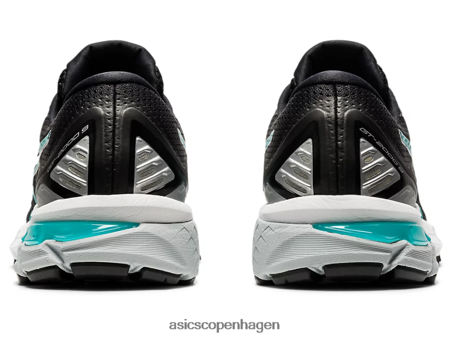 Asics gt-2000 9 sort/techno cyan Z206F64125