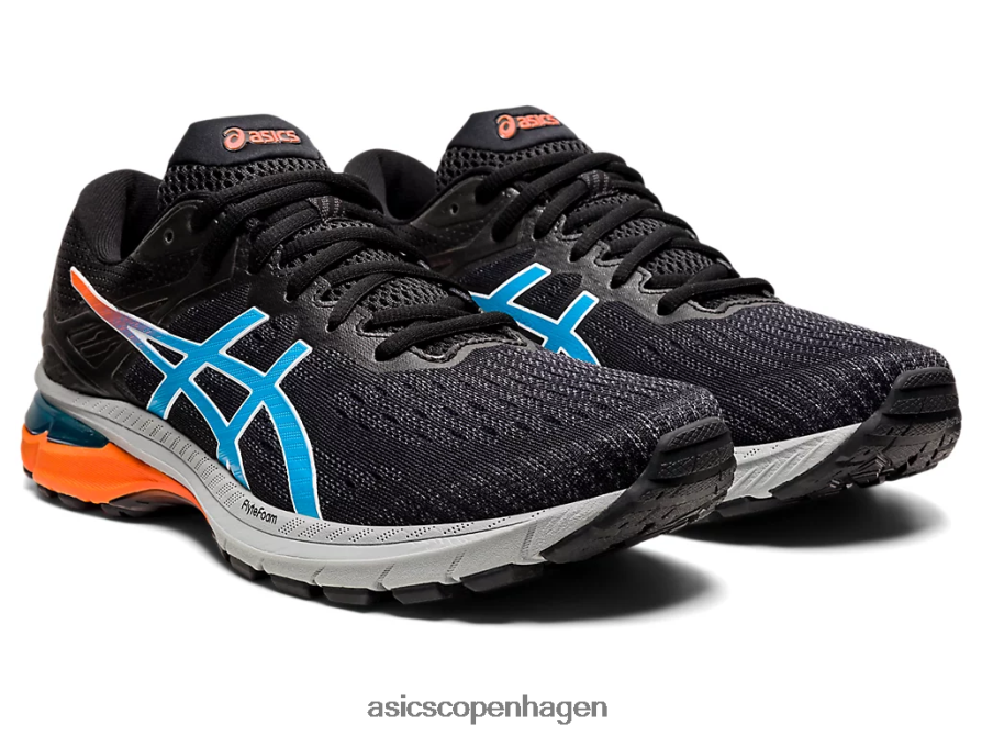 Asics gt-2000 9 spor sort/digital aqua Z206F61958