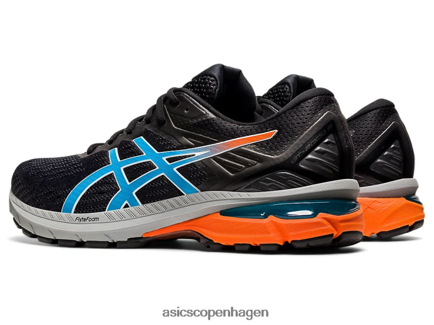 Asics gt-2000 9 spor sort/digital aqua Z206F61958
