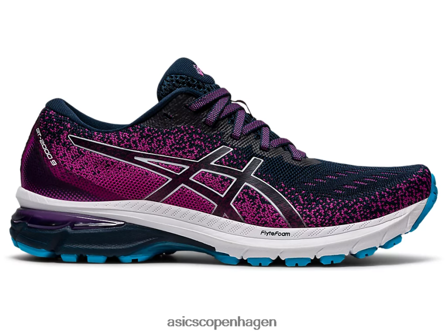 Asics gt-2000 9 strik fransk blå/hvid Z206F63737