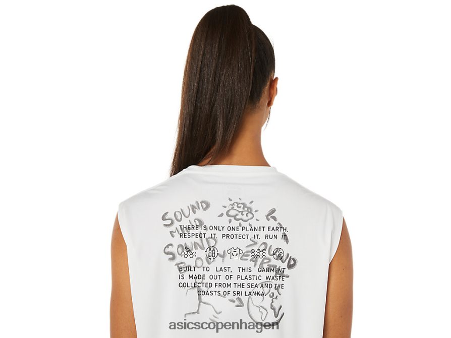 Asics havaffald run top naturlig hvid Z206F63483