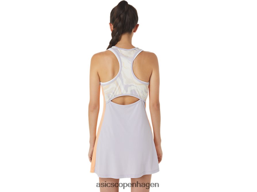Asics hof grafisk kjole strålende hvid/skumringsviolet Z206F62451