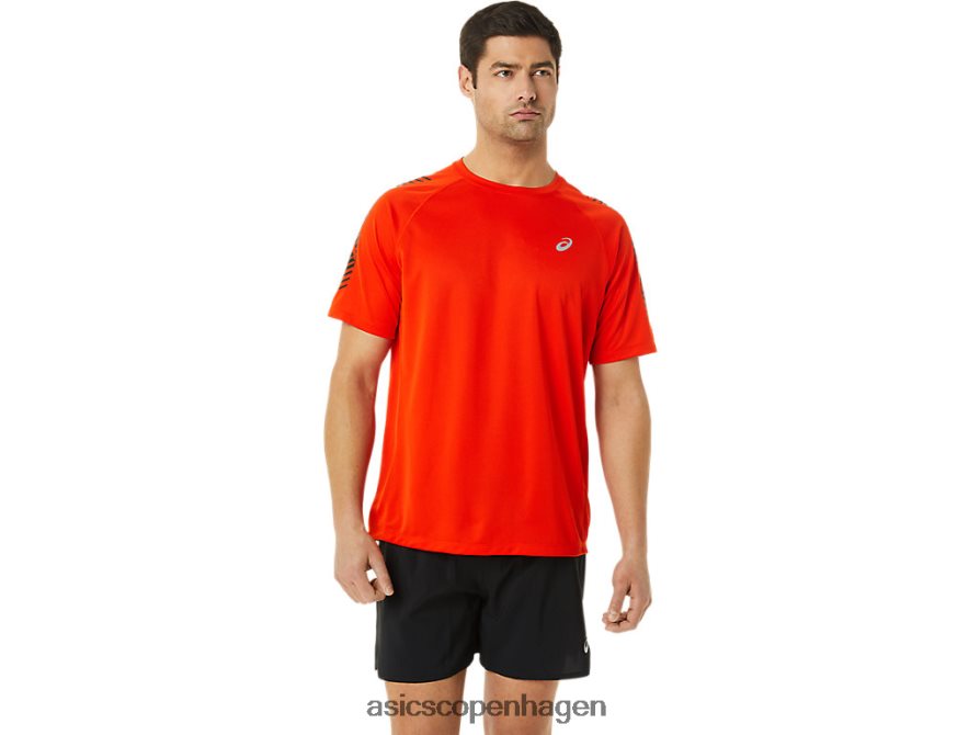 Asics ikon kortærmet top cherrytomat/performance sort Z206F61048