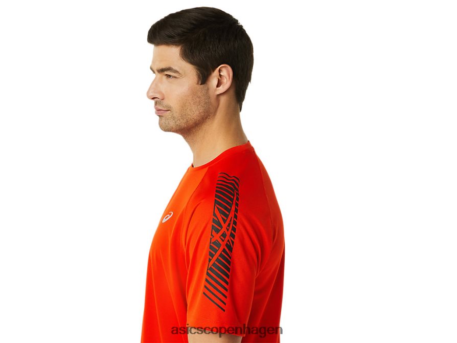 Asics ikon kortærmet top cherrytomat/performance sort Z206F61048