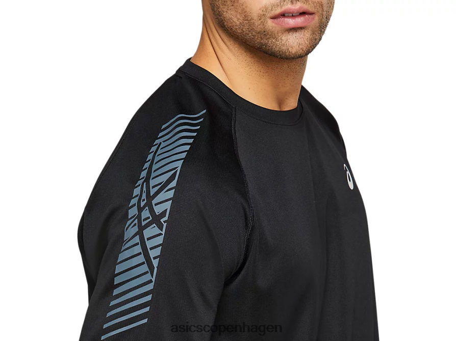 Asics ikon kortærmet top performance sort/bæregrå Z206F61978