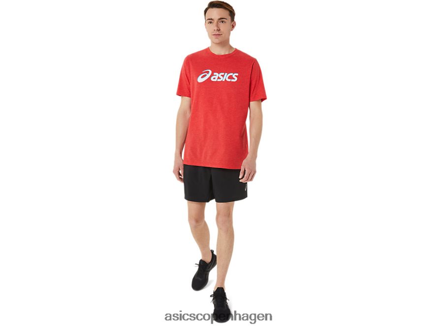 Asics iøjnefaldende fjerde korte ærme klassisk rød lyng Z206F61256